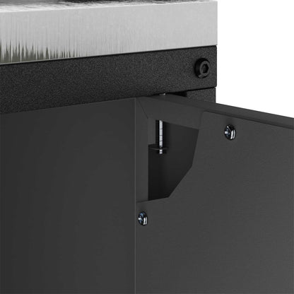 Kitchen Storage with Shelf Black 60 x 50 x 92 cm Steel