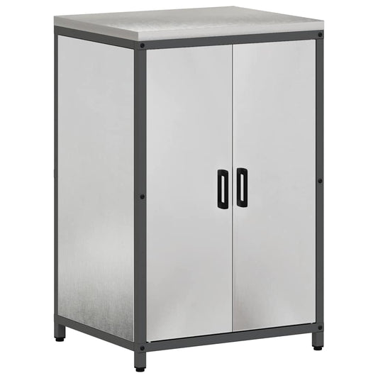 Kitchen Storage Cabinet with Shelf Silver Stainless steel
