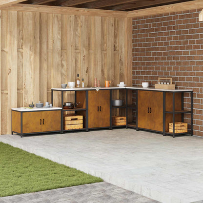Kitchen Storage HATTEM Rusty 60 x 50 x 92 cm Steel