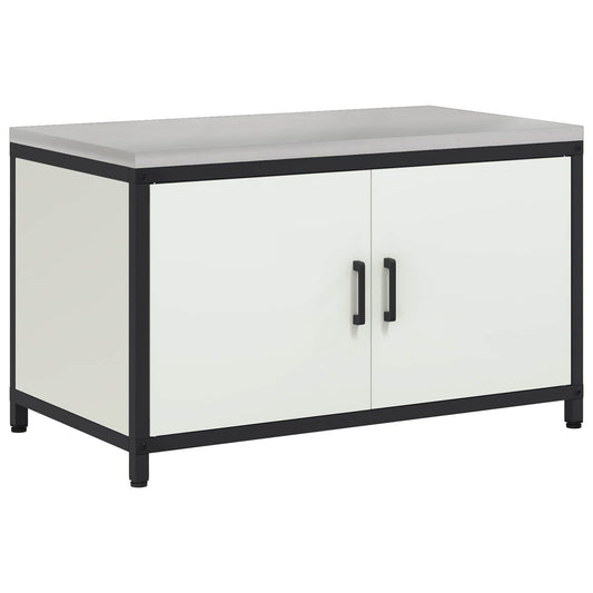 Kitchen Storage Cabinet HATTEM White 90 x 50 x 53 cm Steel