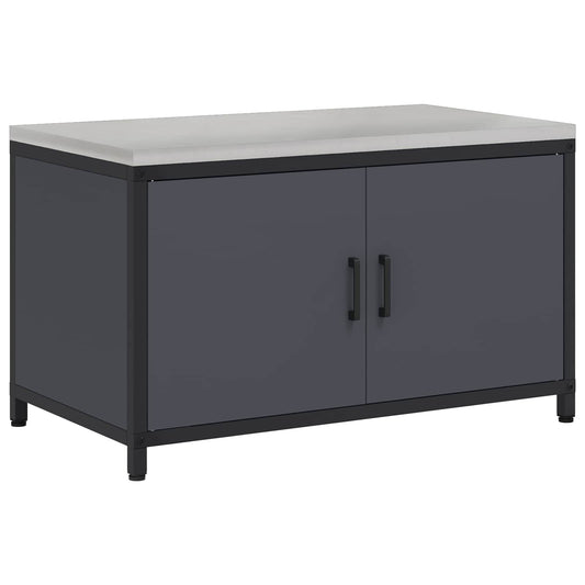 Kitchen Storage Cabinet HATTEM Anthracite 90 x 50 x 53 cm Steel