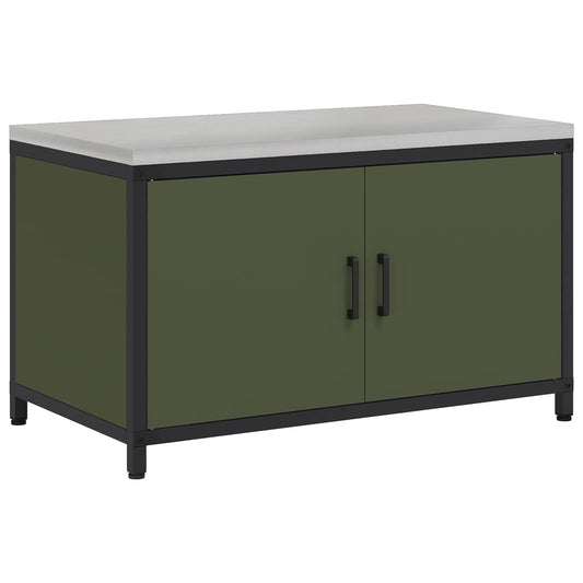 Kitchen Storage Cabinet HATTEM Olive Green 90 x 50 x 53 cm