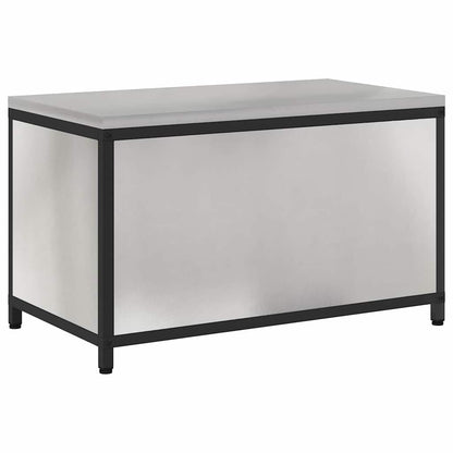 Kitchen Storage Cabinet with Shelf Silver Stainless steel