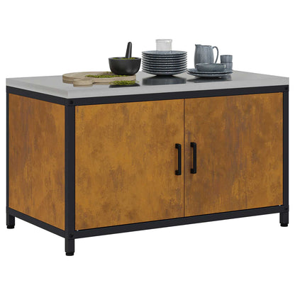 Kitchen Storage HATTEM Rusty 90 x 50 x 53 cm Steel