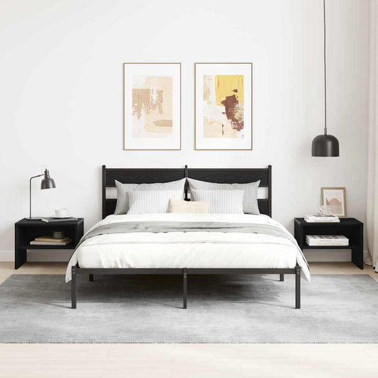 Bedside Cabinet 2 pcs Black oak 40 x 40 x 30 cm Engineered wood