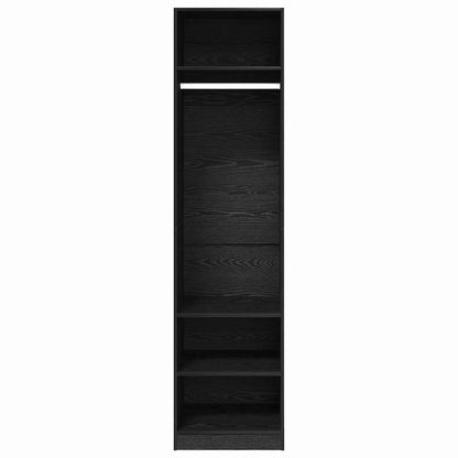 Wardrobe with Shelf with Storage Black oak Engineered wood