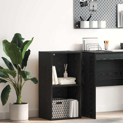 Bookcase Black oak 40 x 30 x 77 cm Engineered Wood