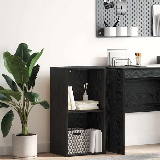 Bookcase Black oak 40 x 30 x 77 cm Engineered Wood