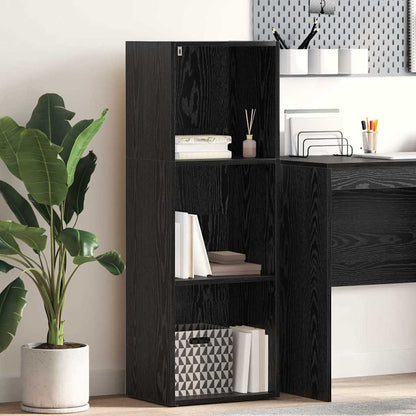 Bookcase Black oak 40 x 30 x 114 cm Engineered Wood