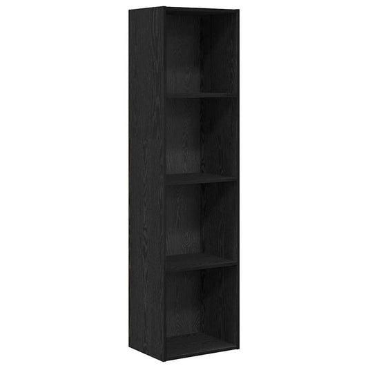 Bookcase Black oak 40 x 30 x 152 cm Engineered Wood