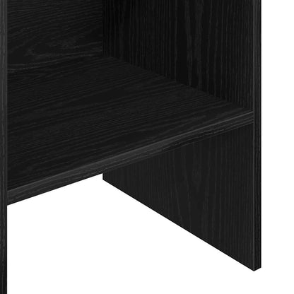 Book Cabinet Black Oak 40 x 35 x 180 cm Engineered Wood