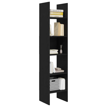 Book Cabinet Black Oak 40 x 35 x 180 cm Engineered Wood