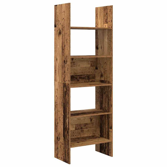 Book Cabinet 5-Tier 60 x 35 x 180 cm Engineered Wood Old Wood