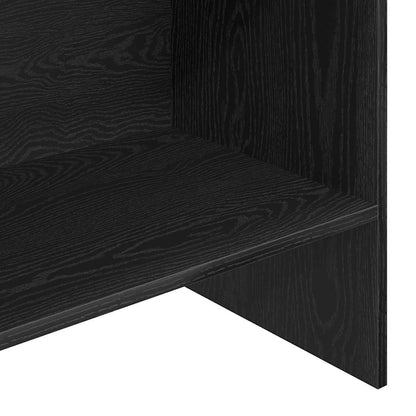 Book Cabinet Black Oak 60 x 35 x 180 cm Engineered Wood