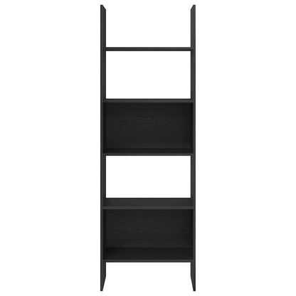 Book Cabinet Black Oak 60 x 35 x 180 cm Engineered Wood