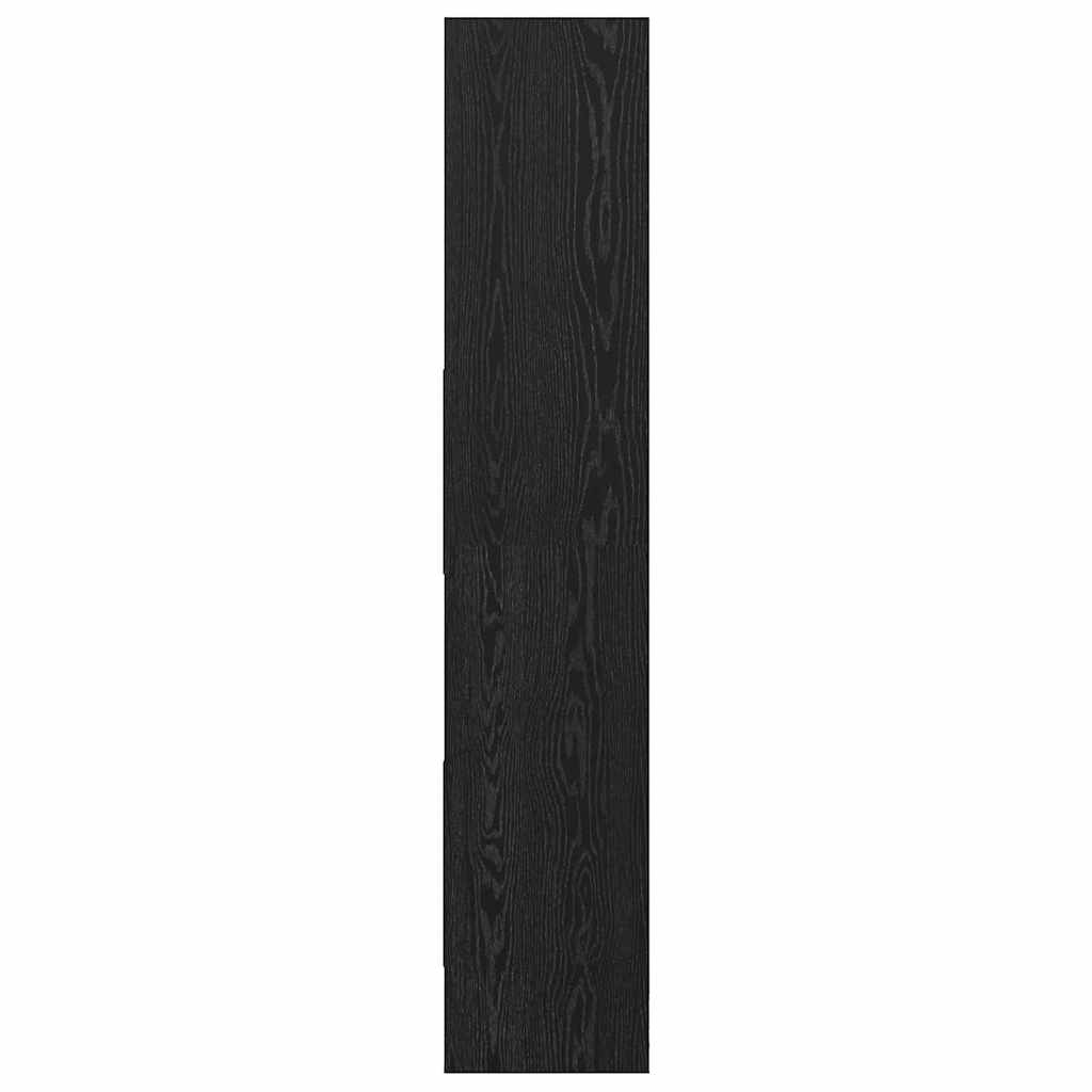 Book Cabinet Black Oak 60 x 35 x 180 cm Engineered Wood