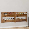 Wall Shoe Cabinet with Shelf Wall-mounted Other with Storage 2 pcs Old wood Engineered wood