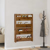 Wall Shoe Cabinet with Shelf Wall-mounted Other with Storage 2 pcs Old wood Engineered wood