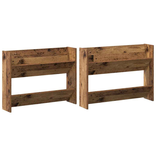 Shoe Cabinet 2 pcs 80 x 18 x 60 cm Engineered Wood Old wood