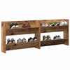 Wall Shoe Cabinet with Shelf Wall-mounted Other with Storage 2 pcs Old wood Engineered wood