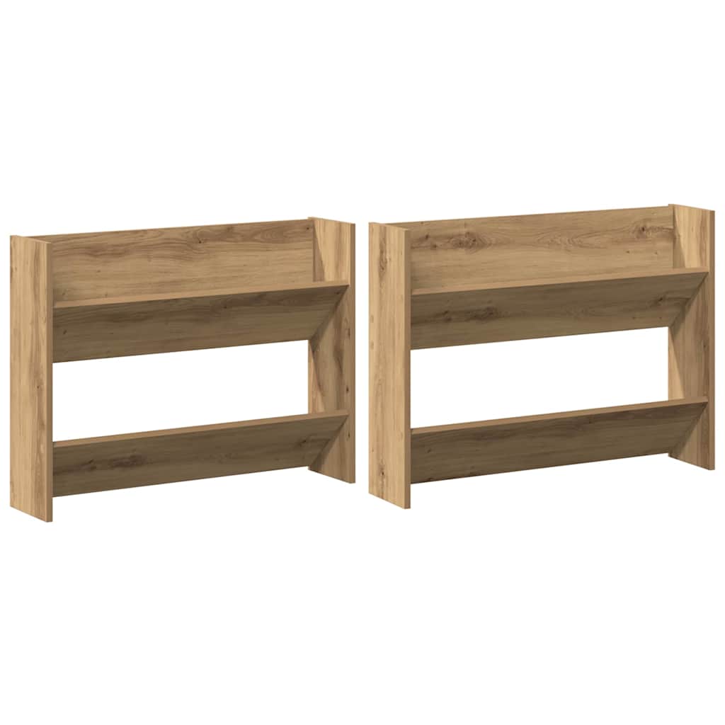 Shoe Cabinet 2 pcs 81 x 18 x 60 cm Engineered Wood Artisan Oak