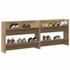 Wall Shoe Cabinet with Shelf 2 pcs Artisan oak Engineered wood