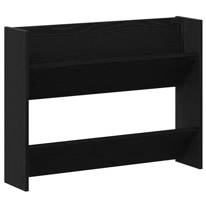 Shoe Cabinet Black Oak 82 x 18 x 60 cm Engineered Wood