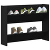 Wall Shoe Cabinet with Shelf Wall-mounted Other with Storage Black oak Engineered wood