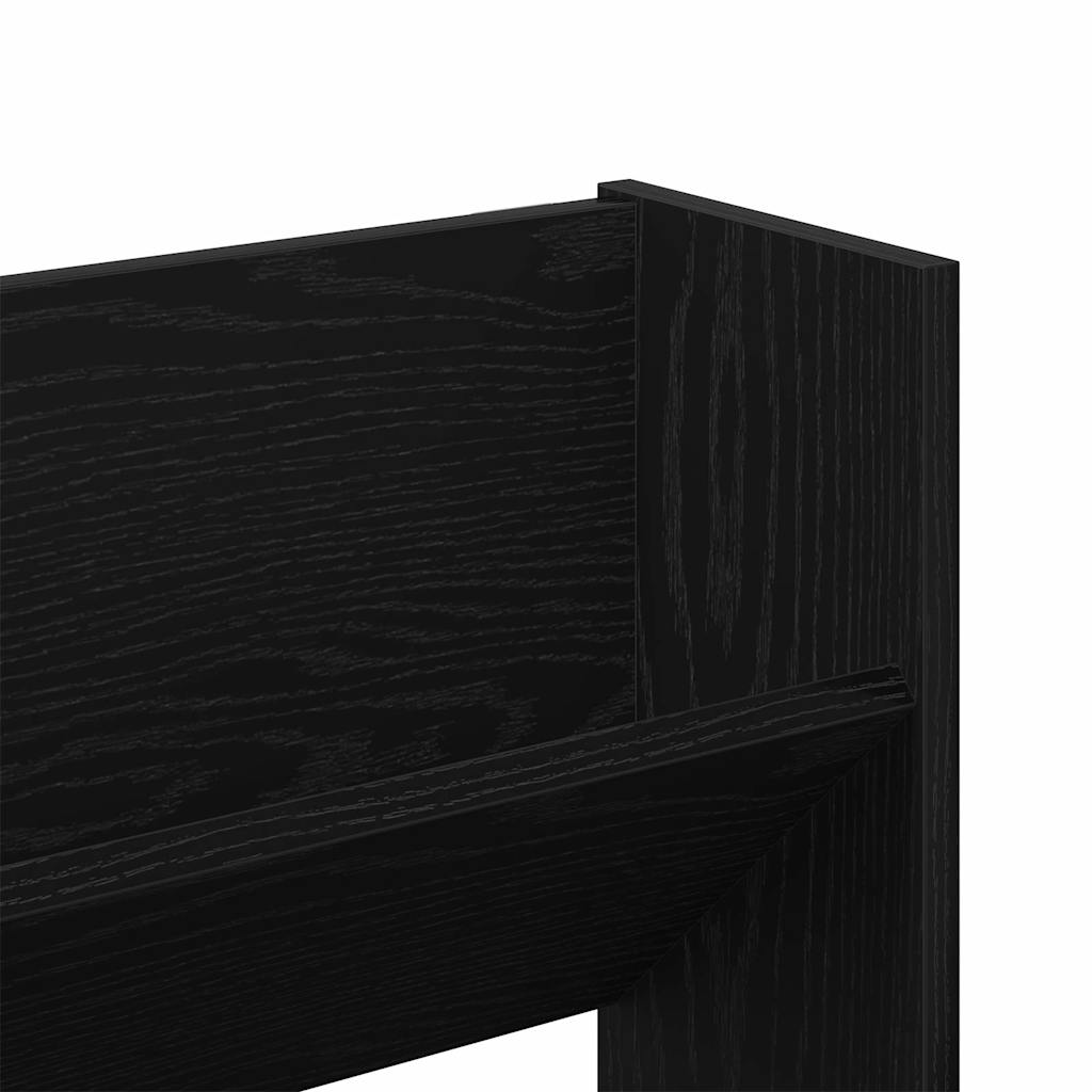Shoe Cabinet 2 pcs Black Oak 83 x 18 x 60 cm Engineered Wood