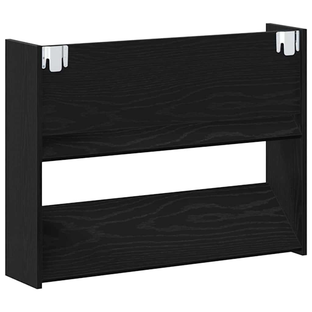 Shoe Cabinet 2 pcs Black Oak 83 x 18 x 60 cm Engineered Wood