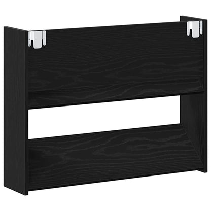 Shoe Cabinet 2 pcs Black Oak 83 x 18 x 60 cm Engineered Wood