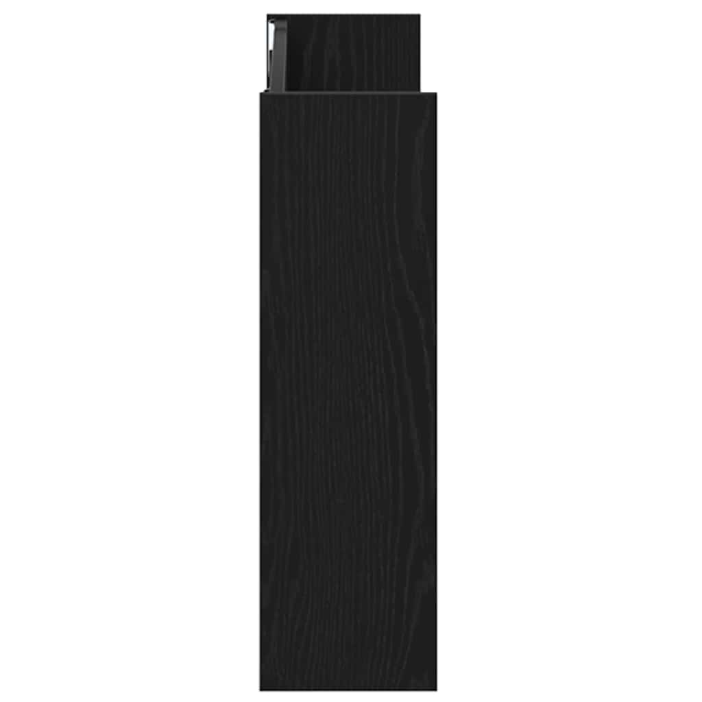 Shoe Cabinet 2 pcs Black Oak 83 x 18 x 60 cm Engineered Wood