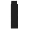 Wall Shoe Cabinet with Shelf Wall-mounted Other with Storage 2 pcs Black oak Engineered wood