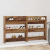 Wall Shoe Cabinet with Shelf Wall-mounted Other with Storage 2 pcs Old wood Engineered wood