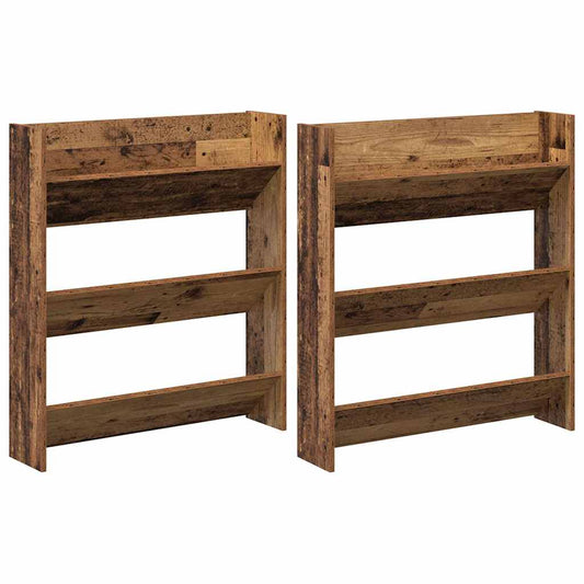 Shoe Cabinet 2 pcs 84 x 18 x 90 cm Engineered Wood Old wood