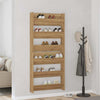 Wall Shoe Cabinet with Shelf 2 pcs Artisan oak Engineered wood