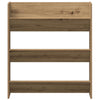 Wall Shoe Cabinet with Shelf 2 pcs Artisan oak Engineered wood