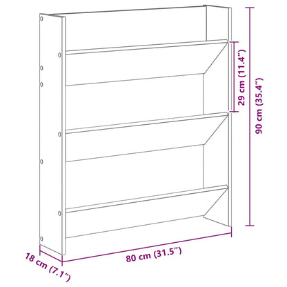 Shoe Cabinet 2 pcs 85 x 18 x 90 cm Engineered Wood Artisan Oak