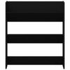Wall Shoe Cabinet with Shelf Wall-mounted Other with Storage 2 pcs Black oak Engineered wood