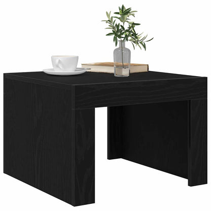 Coffee Table Black Oak 50 x 50 x 35 cm Engineered Wood