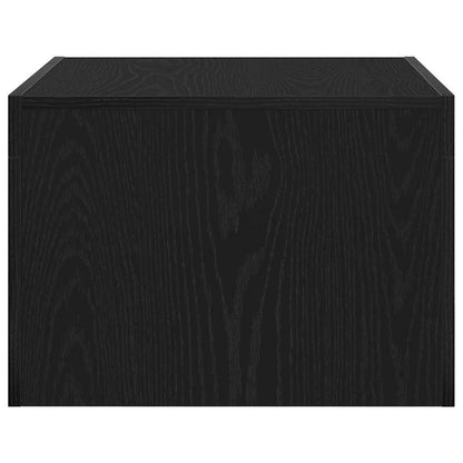 Coffee Table Black Oak 50 x 50 x 35 cm Engineered Wood
