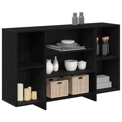 Sideboard Black Oak 120 x 30 x 75 cm Engineered Wood