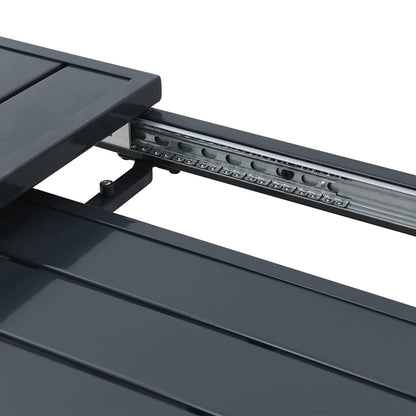 Outdoor Dinner Table Folding Anthracite 210 x 90 x 73 cm Steel