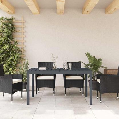 Outdoor Dinner Table Folding Anthracite 210 x 90 x 73 cm Steel