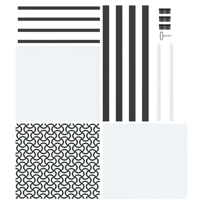 Glass Door Fretwork Black 83 x 3.5 x 201.5 cm Aluminium