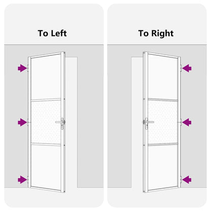Glass Door Fretwork Black 83 x 3.5 x 201.5 cm Aluminium