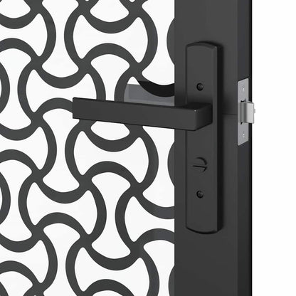 Glass Door Fretwork Black 93 x 3.5 x 201.5 cm Aluminium