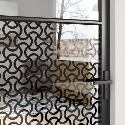 Glass Door Fretwork Black 93 x 3.5 x 201.5 cm Aluminium
