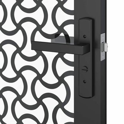 Glass Door Fretwork Black 102.5 x 3.5 x 201.5 cm Aluminium