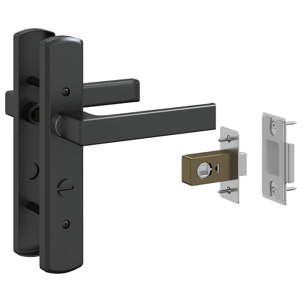 Glass Door Fretwork Black 102.5 x 3.5 x 201.5 cm Aluminium
